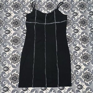Black Dress with White Stitching